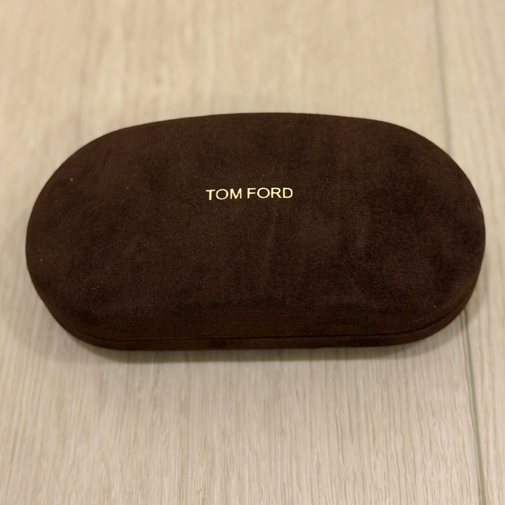 NEW Tom Ford Dark Brown Eyeglass Case